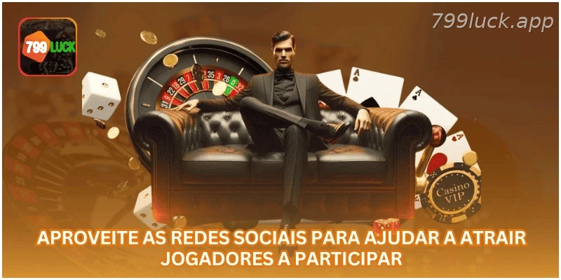Uso de redes sociais para divulgar a parceria 799LUCK.