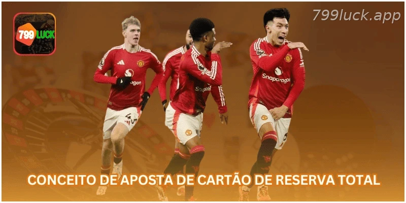 Conceito de aposta em total booking de cartões no futebol.