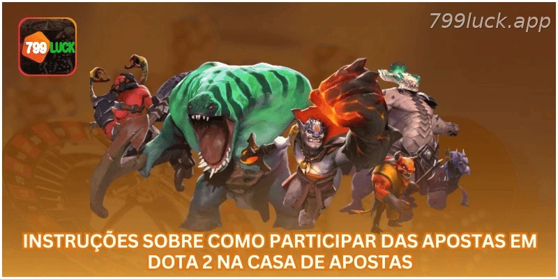 Instruções para participar das apostas em Dota 2.