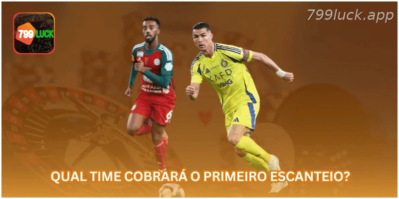 Qual equipe cobrará o primeiro escanteio da partida?
