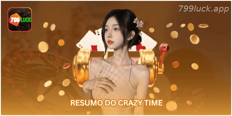 Resumo do jogo Crazy Time ao vivo.